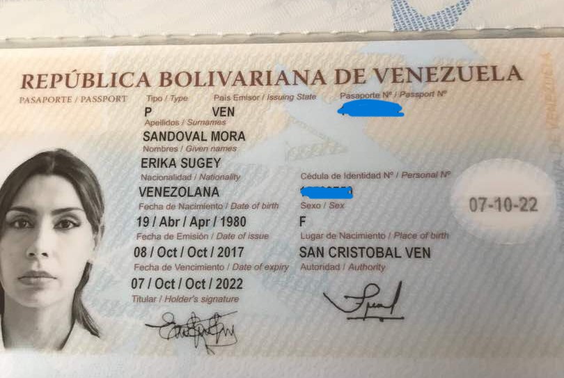 Pasaporte Erika Silva